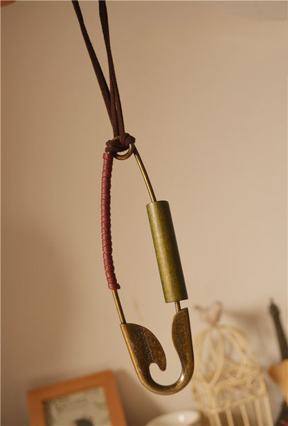 Literature And Art Ethnic Style Simple Wooden Bead Pendant Long