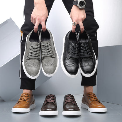 Men's Sneakers Fashion Trend Breathable Leather Shoes Casual Shoes