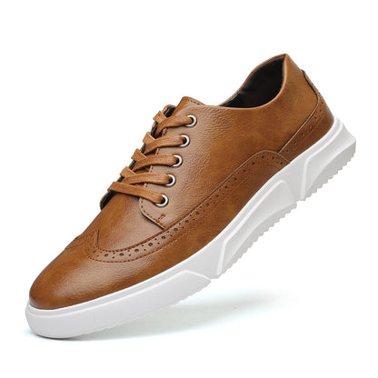 Men's Sneakers Fashion Trend Breathable Leather Shoes Casual Shoes