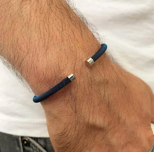 Blue Stainless Steel Bracelet