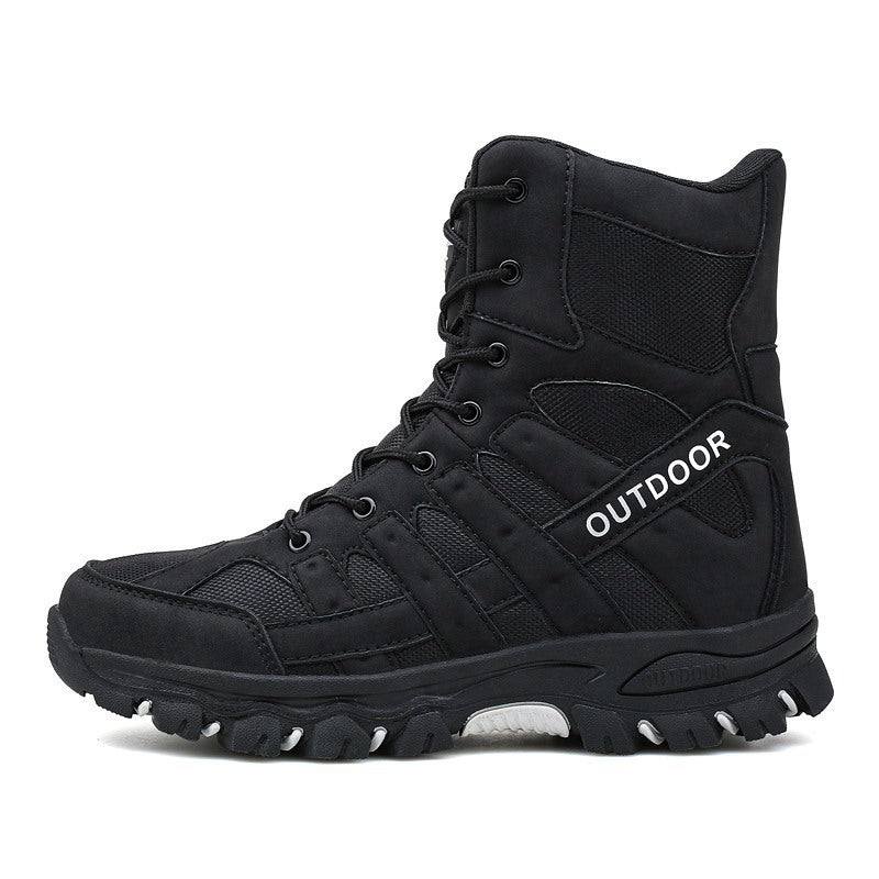 Cross-border Large Size Outdoor Mountaineering Tactical Boots Men's Tactical High-top Foreign Trade Casual Men's Military Boots Wholesale On Behalf Of