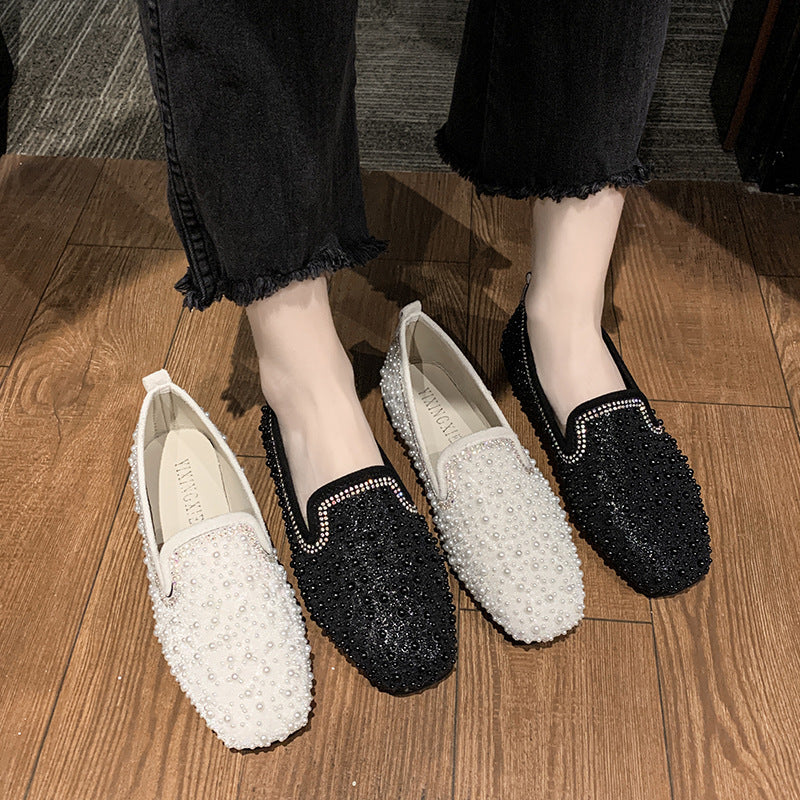 Soft sole square toe shoes