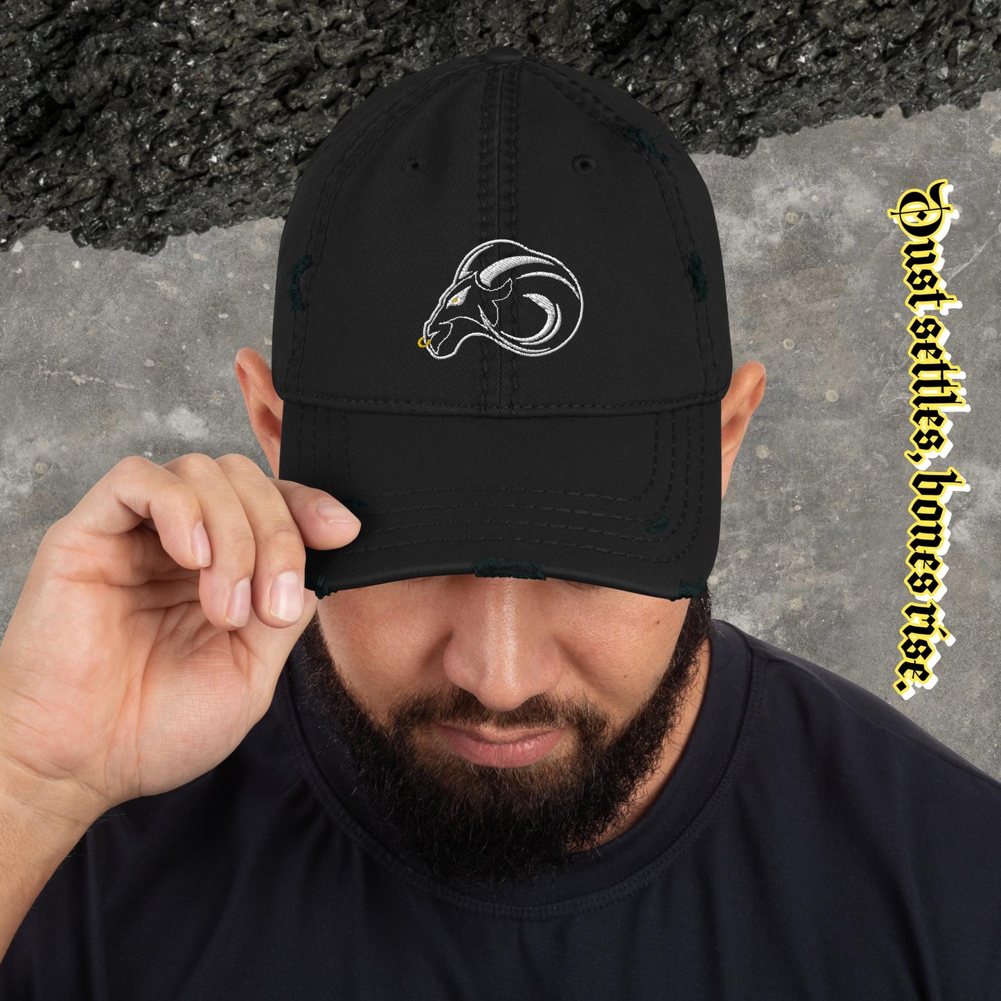 Ram Logo Distressed Dad Hat